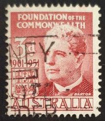 +++ AVUSTRALYA BAŞBAKAN EDMUND BARTON     1951   - DAMGALI