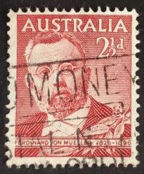 +++ AVUSTRALYA DOKTOR ,BOTANİKÇİ FREDINAND von MUELLER    1948  - DAMGALI