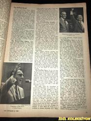 TIME - SEPTEMBER 8 , 1958 : THE WEEKLY NEWSMAGAZINE / 8 EYLÜL 1958 / VINTAGE ENGLISH MAGAZINE / MILTON EISENHOWER / JAMES R. GILLESPIE / A.S. PERKINS / MRS. JAMES R. BELHASSEN / MARION SMITH / WILLIAM HALLIS / DONALD JOHN GIESE / ED KOLPACK / RENAULT / DIANE QUITTENTON / EDNA WEXLER / SYBIL KLIMAN / JOSEPH HALPIN / MARSHALL / FAUBUS / DE SAPIO / HARRIMAN / LAWYERS RANKIN & BUTLER / PRESIDENT EISENHOWER / CHIEF JUSTICE WARREN / FEDERAL JUDGE LEMLEY / GOVERNOR ALMOND / A.B.A. PRESIDENT MALONE / IKE & MILTON / ADMIRAL BEAKLEY / MILTON EISENHOWER & DAUGHTER RUTH / REPUBLICANS ROCKEFELLER & KEATING / TAMMANY'S DE SAPIO / CHIANG KAI-SHEK & FROGMEN / GIAMBATTISTA GIUFFRE / DELEGATE BERNARDINO / ANGLER NORSTAD / SOPRANO GARDEN / HASSELBLAD / BALLANTINES / ERNEST & RHODA BORGNINE / THOMAS & VALERIE ELIOT / EDITOR CLEMENTS / HARVEY'S / PHYSICIST LAWRENCE / ENGLAND'S VAUGHAN WILLIAMS / OLYMPIA'S BISHOP BAYNE / FRED LAZARUS / DEFENSE PROCUREMENT : TRENCH-WAR POLİCİES İN THE SPACE AGE / T. HANBURY