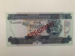 Solomon İsland-5 Dollars-2004/18-SPECİMEN ÇİL-