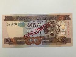 Solomon İsland-20 Dollars-2004-SPECİMEN ÇİL-