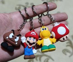 Süper Mario figür oyuncak anahtarlık set koleksiyon dekor süs hediye vintage retro aksesuar nostalji tasarım reklam promosyon