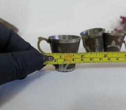 Eskilerden 4 Adet Fincan - Zemzemlik - Pirinç Kulplu Fincan