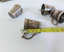 Eskilerden 4 Adet Fincan - Zemzemlik - Pirinç Kulplu Fincan - Mıra