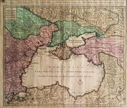[HARİTA / 18. YY / KARADENİZ / KIRIM / BALKANLAR] Nouvelle Carte de la Petite Tartarie et la Mer Noire, montrant les Frontieres de l'Impératrice de Russie et de l'Empereur des Turcs, tant en Europe qu'en Asie…