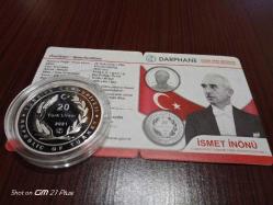 İSMET İNÖNÜ TÜRK SİYASETÇİLERİ NO:1 HATIRA GÜMÜŞ PARA