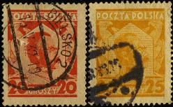 1928 POLONYA JOZEF PİLSUDSKİ x2 DAMGALI PUL