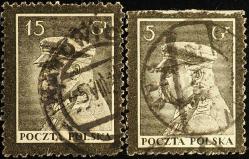 1935 POLONYA JOZEF PİLSUDSKİ ÖLÜMÜ 5-10 GR. DAMGALI PUL