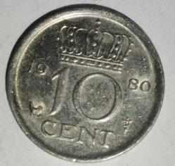 HOLLANDA 1980   10  CENT