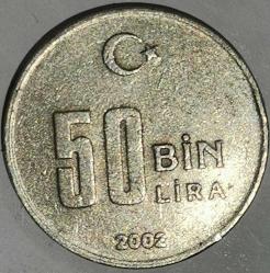 TÜRKİYE 2002  50 BİN LİRA