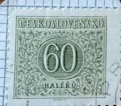 Çekoslovakya Pulu - Ceskoslovensko Stamp - Mektup Zarfından Kesilmiş  / Postadan Geçmiş Pul Filateli - Damgalı - ÇEKOSLOVAKYA PULU  , 60 PARA - YABANCI PULLAR - NOSTALJİK DOĞUM GÜNÜ HEDİYESİ