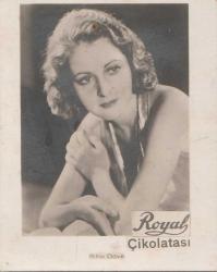 SİNEMA TARİHİ - HOLLYWOOD - 1940 LI YILLAR ROYAL ÇİKOLATA KARTI BILLIE DOVE GÖRSELLİ SİYAH BEYAZ FOTOĞRAF