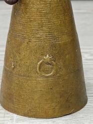 Antika Ay Yıldız Kabartmalı Pirinç Çan