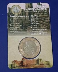 2021 Yılı Gaziantep Gazilik Ünvanı 100.Yılı Hatıra Parası Kendi Özel Tanıtım kitinde
