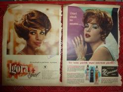 BAYAN KUAFÖR GÜZELLİK CİLT BAKIMI MAKYAJ MALZEMELERİ REKLAMLARI 1960-1965 YILLARI DERGİLERDEN ÇIKMA 32 ADET