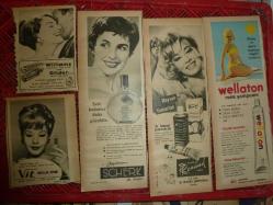 BAYAN KUAFÖR GÜZELLİK CİLT BAKIMI MAKYAJ MALZEMELERİ REKLAMLARI 1960-1965 YILLARI DERGİLERDEN ÇIKMA 32 ADET