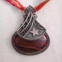 LOT.12 » Gümüş Eski,Ay Yıldız Kolye Ucu