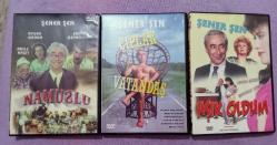 AŞIK OLDUM,NAMUSLU,ÇIPLAK VATANDAŞ ŞENER ŞEN FİLM LOTU SERİSİ( 3 FİLM) DVD  ORİJİNAL  DVDLER SIFIR GİBİ TEMİZ
