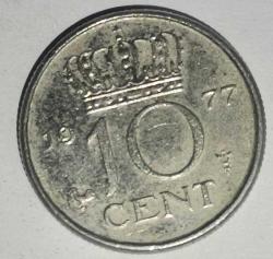 HOLLANDA 1977   10 CENT