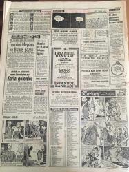 HÜRRİYET GAZETESİ 13 OCAK 1968 YIL :20 SAYI :7080--Türkiye de Dün --Kar ,yağmur ,fırtına  yurdu sarstı ---Rotu çıkan bir otobüs kamyona çarptı ,üç ölü yedi yaralı --Türkiye de iki köpeğin  göğüs organları  değiştirildi --Kanseri yenen Oda Seylan a gitti şimdi tehlikeli yolculuk başlıyor ---Işık gemisinden  dün 5 ceset  daha çıkarıldı --Demirel : Vance  e  : Her şeyi göze aldık ya askerlerini  çekerler  ,ya da  Kıbrıs a  çıkarız demişti ---Ali Fuat Cebesoy  un cenazesi bugün  bir törenle  kaldırıldı ---Aynı hatta seyreden iki tren çarpıştı  200 kişi yaralandı --Coşkun Plak : Şükran Ay --İzmir Emniyetine mini etek ile gelen şarkıcı Erdoğan a hanım muamelesi yapıldı ---Suna Koç un düğününde  Hilton bir çiçek  bahçesine dönmüştü ---Hakkı Yeten Başkanlıktan  Feragat Etti --A.Ordu ve PTT Meydan Okuyor --Herrera nın işine son verilecek ---2.Türkiye liginin ikinci devresi bugün başlıyor --Galatasaray  acınacak  durumda --Adnan Süvari Ali çok şımardığı için kadro dışı bırakıldı dedi ---