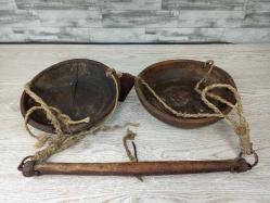 Antika Nadir Tümüyle Ahşap Osmanlı El Terazi