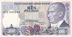 7. Emisyon B01 Serisi Seri Başı 1000 Türk Lirası
