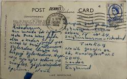 İNGİLTERE LONDRA'DAKİ (EROS) SHAFTESBURY ANIT ÇEŞMESİ KARTPOSTALI, NAZİK GEZGİN TARAFINDAN LONDRA'DAN BAYAN ŞADİYE'YE GÖNDERİLMİŞ BİR TÜRKÇE MEKTUP, KRALİÇE ELIZABETH PULU İLE, 1958 YILI DAMGALI, , ORİJİNAL SİYAH & BEYAZ, 14 x 9 cm EBADINDA - 1940'LAR, 1950'LER, 1960'LAR ve 1970'LER NOSTALJİK DOĞUM GÜNÜ HEDİYESİ