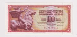 1986 YUGOSLAVYA  100 DİNAR - ÇİL-ÇA