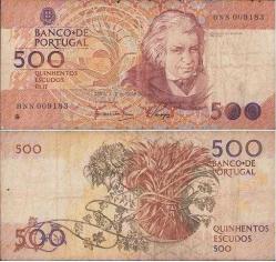 PORTEKİZ 500 ESCUDOS 1989 TEMİZ+ KONDÜSYON