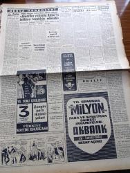 Cumhuriyet Gazetesi - 31 Ekim 1960 - Sabıkların Müsadere Edilecek Servetleri - Adnan Menderes'in 2,485,528 Liralık Servetinin % 53'ü Gayrimeşru - Ahmet Salih Korur - Hasan Polatkan - Affedilen Öğretim Üyeleri Sebep Açıklansın Diyor - Ege Üniversitesi Rektörü Profesör Mustafa Uluöz İstifa Etti - Bebek Davasına Bugün Başlanıyor - Bebek Davasında Dinlenecek Olan Ayhan Aydan İstanbul'a Geldi - Ankara Üniversitesi Rektörü Suut Kemal Yetkin Nasıl İstifa Etti - Sabah Şarkıları Yazan Taylor Caldwell Yazı Dizisi -  Cumhuriyet Amerikan Seçimlerinde Yazan Doğan Nadi Köşe Yazısı - Fidel Castro Amerika'yı İtham Ediyor - Patti Çizgi Roman - Burhan Felek Köşe - Resimli Roman Başkasının Günahı Çizen Yves Sayol - Karakucak Birinciliği Bitti Amasya Bölgesi Türkiye Şampiyonu - Boks Şampiyonası Yapılacaktır - Vefa İle PTT Golsüz Berabere Kaldı - Spor Toto Tahmin - Beşiktaş 0 Feriköy 0 -  Ford - Eyüpspor 3 Beylerbeyi 1