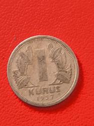 1937 Nikel 1 Kuruş Çt kondüsyondadır Nadir Paralardandır
