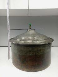 Antika Eski Usta İşçilikli Bakır Kazan - Tencere