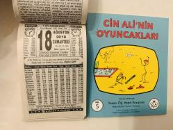 18 Ağustos 2018 hediyelik orijinal Türkiye takvim yaprağı (Cin Ali kitabı hediyeli:)