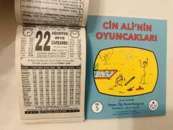 22 Ağustos 2018 hediyelik orijinal Türkiye takvim yaprağı (Cin Ali kitabı hediyeli:)