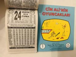 24 Ağustos 2018 hediyelik orijinal Türkiye takvim yaprağı (Cin Ali kitabı hediyeli:)
