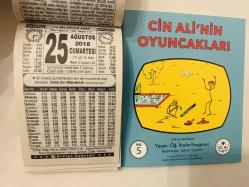 25 Ağustos 2018 hediyelik orijinal Türkiye takvim yaprağı (Cin Ali kitabı hediyeli:)