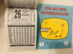 26 Ağustos 2018 hediyelik orijinal Türkiye takvim yaprağı (Cin Ali kitabı hediyeli:)