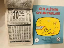 30 Ağustos 2018 hediyelik orijinal Türkiye takvim yaprağı (Cin Ali kitabı hediyeli:)