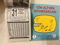 31 Ağustos 2018 hediyelik orijinal Türkiye takvim yaprağı (Cin Ali kitabı hediyeli:)