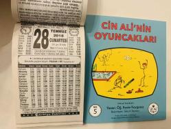 28 Temmuz 2018 hediyelik orijinal Türkiye takvim yaprağı (Cin Ali kitabı hediyeli:)