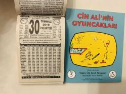 30 Temmuz 2018 hediyelik orijinal Türkiye takvim yaprağı (Cin Ali kitabı hediyeli:)