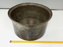 Antika Eski Usta İşçilikli Bakır Kazan - Tencere