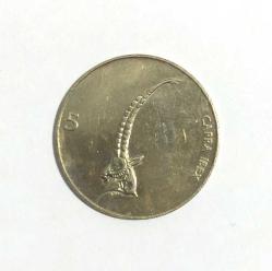 Slovenya 5 Tolarjev 1998