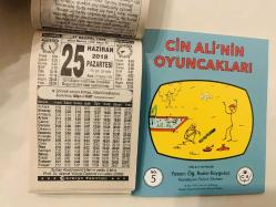 25 Haziran 2018 hediyelik orijinal Türkiye takvim yaprağı (Cin Ali kitabı hediyeli:)