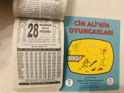 28 Haziran 2018 hediyelik orijinal Türkiye takvim yaprağı (Cin Ali kitabı hediyeli:)