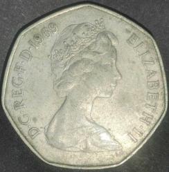 İNGİLTERE 1969   50  PENCE