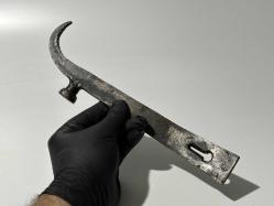 Antika  Demir Çekiç - Keser - Çok Amaçlı Alet - Demir Sap / Kafa Tasarım Çekiç / Temiz