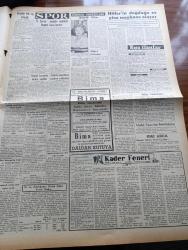 Vatan Gazetesi - 26 Ekim 1954 - Hürlerin Bayramı Yazan Ahmet Emin Yalman Köşe Yazısı - İstanbul Belediye Başkanı Şubat'ta Seçilecek - Tito Rus Siyaseti Değişti Diyor - Amerika'da Türkiye'ye İhracat Yapacakları Kredi Açılıyor - Yeni Verem İlacının Tecrübesi Ümitli - Kürtaj Davasına Dün Yeniden Başlandı - Kıbrıs Meselesi Avam Kamarasında - Otomobil Sevdası Yazan İsmail Ateş Yazı Dizisi - Florence Nightingale'in Geliş Yıldönümü Programı - Hoş Memo Karikatür - Gölpazarında Uçan Puro Görüldü - Kleopatra Yazan Emil Ludwig Yazı Dizisi - Pasolar Tek Tip Olacak - Galatasaray Amatör Muhtelit Bugün Karşılaşıyor -  Sinema Tenkidleri Yazan Oktay Akbal - Dünya Basketbol Şampiyonası - Elektrik Ampulünün İcadının Yıldönümü - Hitler'in Doğduğu Ev Yine Meyhane Oluyor - Ankara İstanbul İzmir Radyosu Programı - IFA Dizel Kamyonlarımız - Arı Bisküvileri - Berta Yağ - Yuvanızı Zevkinize Göre Rübi Süsler - Ölüm Hücresi Adlı Eserin Yazarı İdam Mahkumu Chessman'ın Son Talebi De Reddedildi - Nedim Ökmen