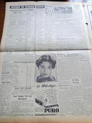 Vatan Gazetesi - 26 Ekim 1954 - Hürlerin Bayramı Yazan Ahmet Emin Yalman Köşe Yazısı - İstanbul Belediye Başkanı Şubat'ta Seçilecek - Tito Rus Siyaseti Değişti Diyor - Amerika'da Türkiye'ye İhracat Yapacakları Kredi Açılıyor - Yeni Verem İlacının Tecrübesi Ümitli - Kürtaj Davasına Dün Yeniden Başlandı - Kıbrıs Meselesi Avam Kamarasında - Otomobil Sevdası Yazan İsmail Ateş Yazı Dizisi - Florence Nightingale'in Geliş Yıldönümü Programı - Hoş Memo Karikatür - Gölpazarında Uçan Puro Görüldü - Kleopatra Yazan Emil Ludwig Yazı Dizisi - Pasolar Tek Tip Olacak - Galatasaray Amatör Muhtelit Bugün Karşılaşıyor -  Sinema Tenkidleri Yazan Oktay Akbal - Dünya Basketbol Şampiyonası - Elektrik Ampulünün İcadının Yıldönümü - Hitler'in Doğduğu Ev Yine Meyhane Oluyor - Ankara İstanbul İzmir Radyosu Programı - IFA Dizel Kamyonlarımız - Arı Bisküvileri - Berta Yağ - Yuvanızı Zevkinize Göre Rübi Süsler - Ölüm Hücresi Adlı Eserin Yazarı İdam Mahkumu Chessman'ın Son Talebi De Reddedildi - Nedim Ökmen