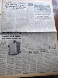 Vatan Gazetesi - 31 Ekim 1954 - Mısır Başbakanı Cemal Abdülnasır Müslüman Kardeşlere İhtarda Bulundu - Hayırsever İhsan Mermerci'nin Yaptırdığı Verem Pavyonu Açıldı - İstanbul Emniyet Müdürü Alaettin Eriş Merkeze Alındı - Ana Çizgileriyle İktisadi İstiklal Mücadelemiz 3 Yazan Ahmet Emin Yalman Köşe Yazısı - Cumhurbaşkanı Celal Bayar Orduyu Tebrik Etti - Moskova Radyosu Neşriyatı Üzerinde Duruluyor - İstanbul Üniversitesi Açılışı Arifesinde Gerginlik - Tahran'da Altı Subay Daha Kurşuna Dizildi - Otomobil Sevdası Yazan İsmail Ateş Yazı Dizisi - Adenauer Saar Anlaşması Yeni Bir Devir Açtı Diyor - Marilyn Monroe Boşandı Diye İntihar Eden Kadın - Anka Ajansına Göre Franco Türkiye'ye Gelecek - Sarışın Bomba Marilyn Monroe'nun Son Filmi Fotoğraf - Osmanlı Tarihinden Sayfalar Yazan Feridun Fazıl Tülbentçi Yazı Dizisi - Kleopatra Yazan Emil Ludwig Yazı Dizisi - Kader Feneri Yazan Jean Martet Yazı Dizisi - Gripin - Squibb İlaçları - Fosfatin Falyer Çocuk Maması - Chirana Diş Tababeti Cihazları